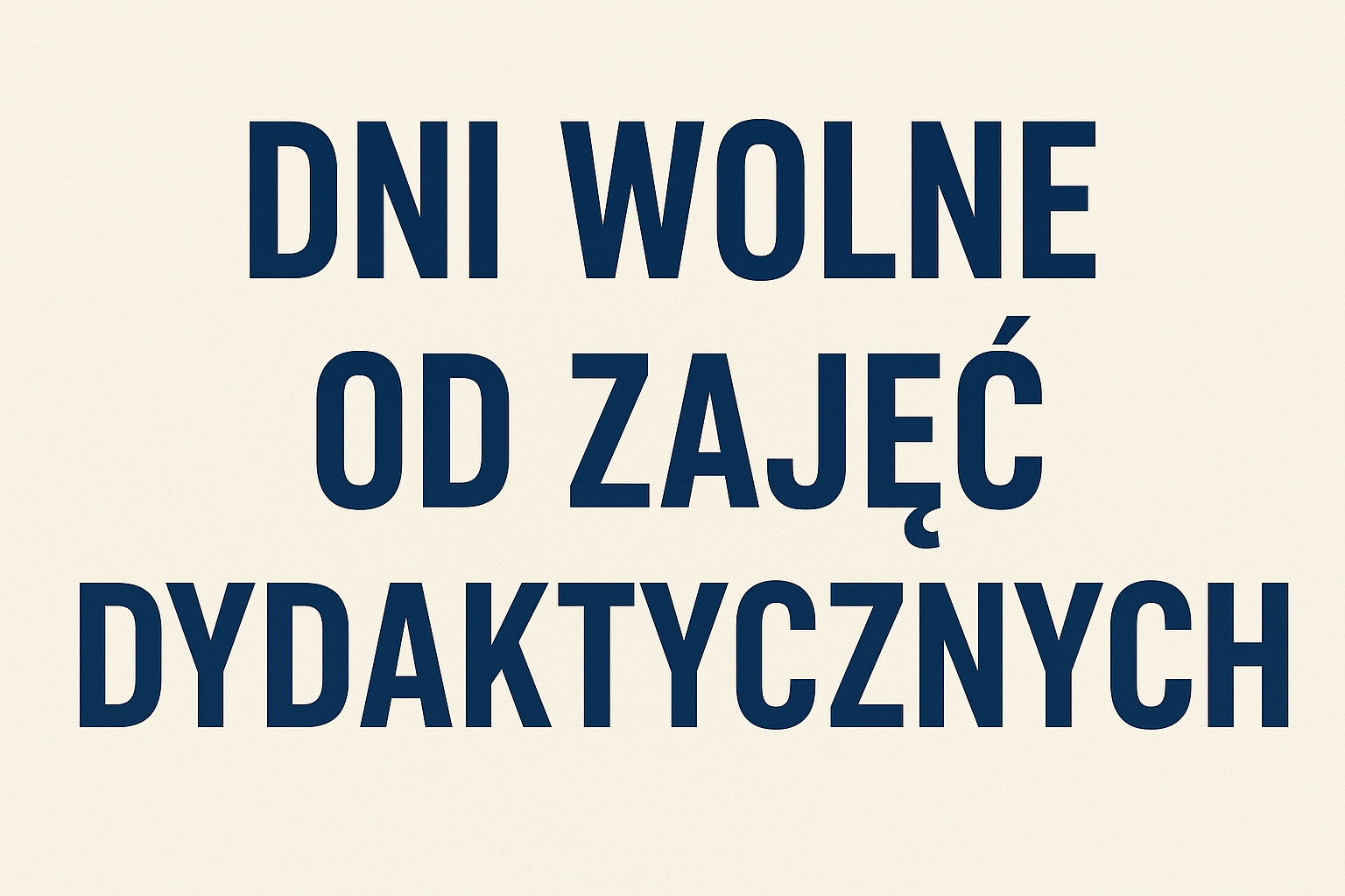 Dni wolne od zajęć dydaktycznych